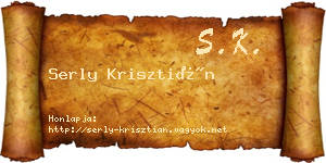 Serly Krisztián névjegykártya